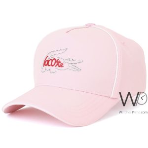 Lacoste sport croc baseball pink cap cotton hat