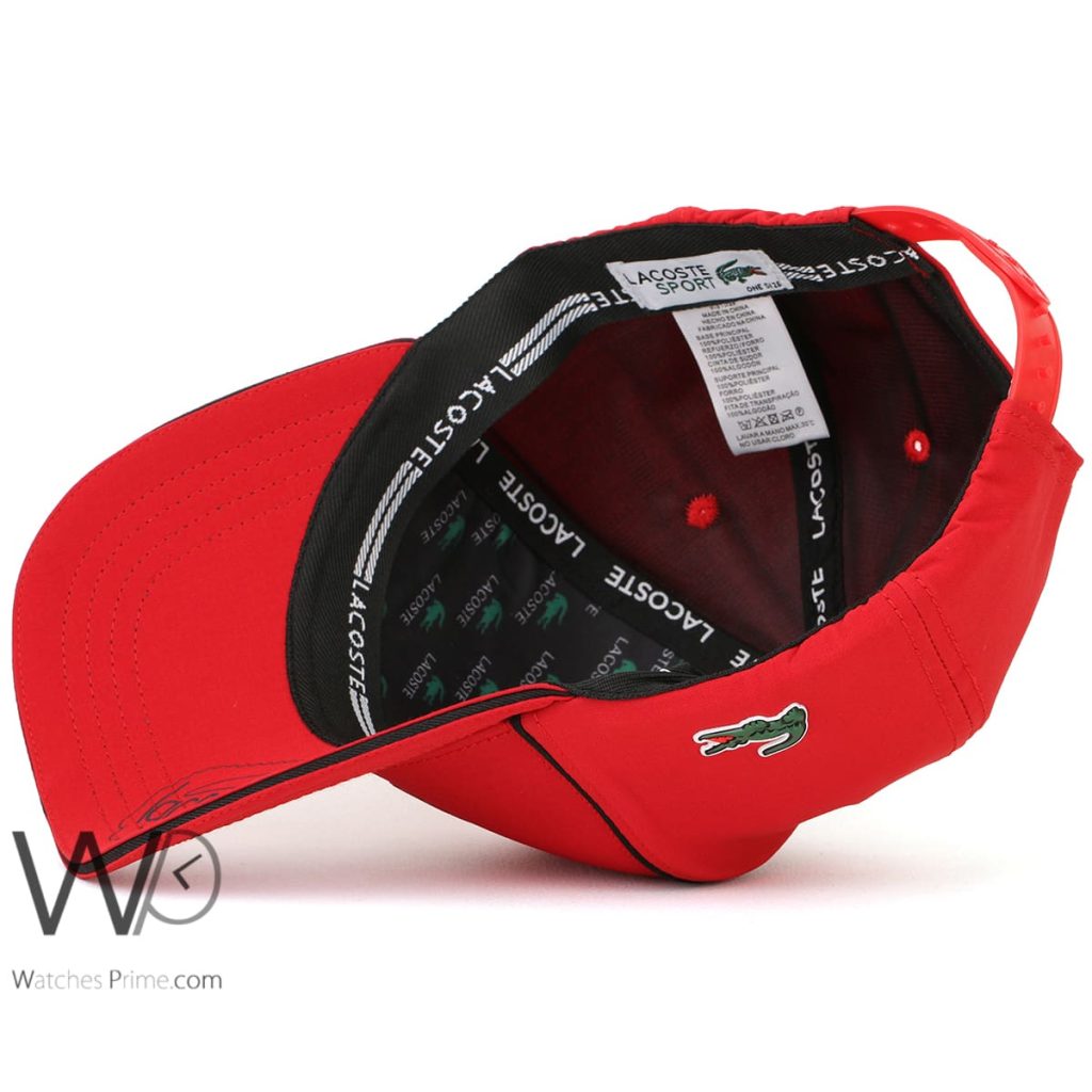 Lacoste Sport Croc Red Baseball Cap | Watches Prime