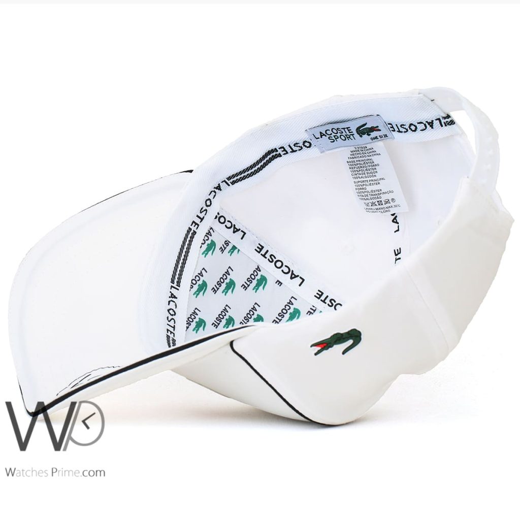Lacoste Sport Croc Baseball White Cap | Watches Prime