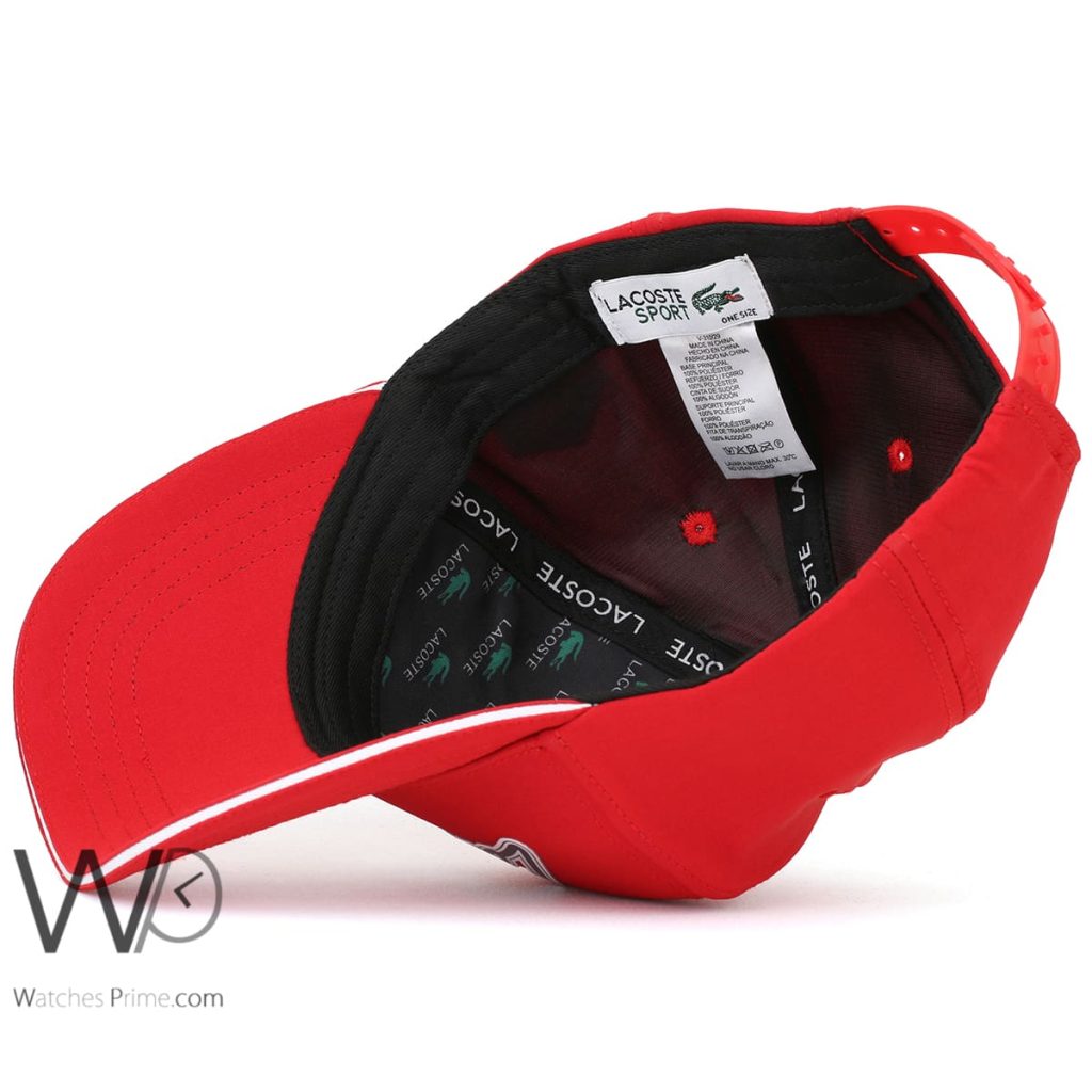 Lacoste Sport EST Red Baseball Cap | Watches Prime