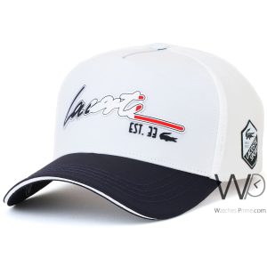 Lacoste sport white baseball cap cotton hat
