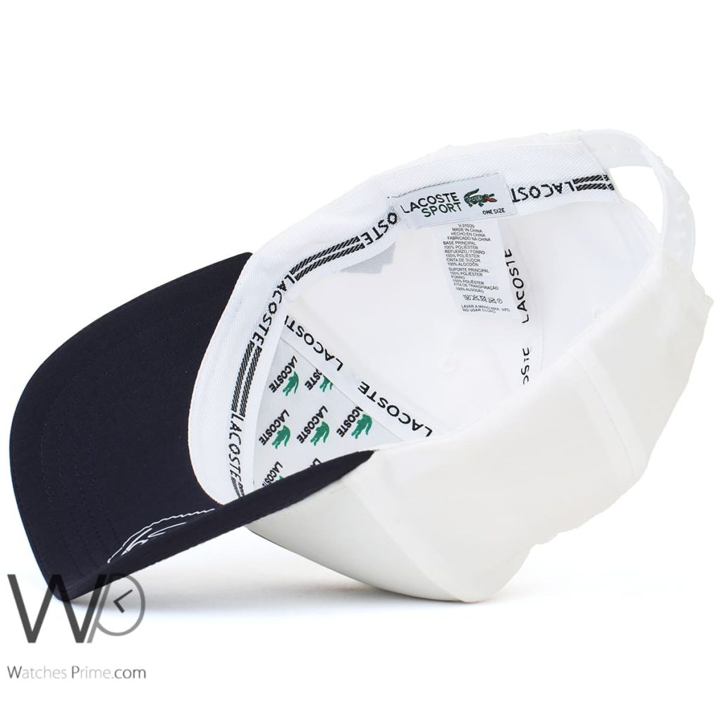 Lacoste Sport Cocodile White Baseball Cap | Watches Prime