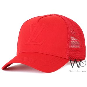 كاب-ماركة-لويس-فيتون-trucker-احمر-رجالى