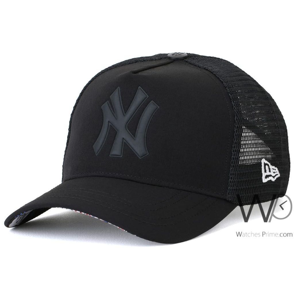 New York New Era NY Trucker Net Hat Black | Watches Prime