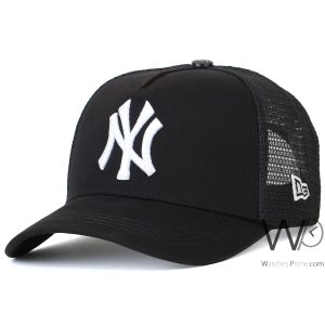 New era new york yankees ny trucker black cap net hat