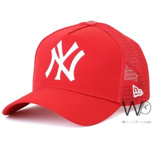 New era new york yankees ny trucker red cap mesh hat
