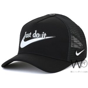 Nike trucker cap just do it black net hat