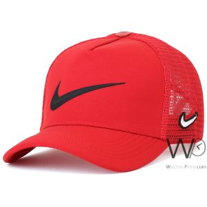 Nike trucker cap red mesh hat