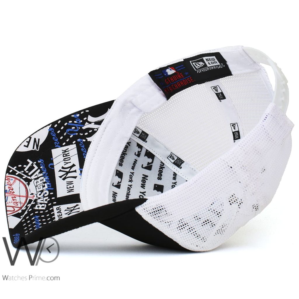 New York New Era NY Trucker Cap Black White | Watches Prime
