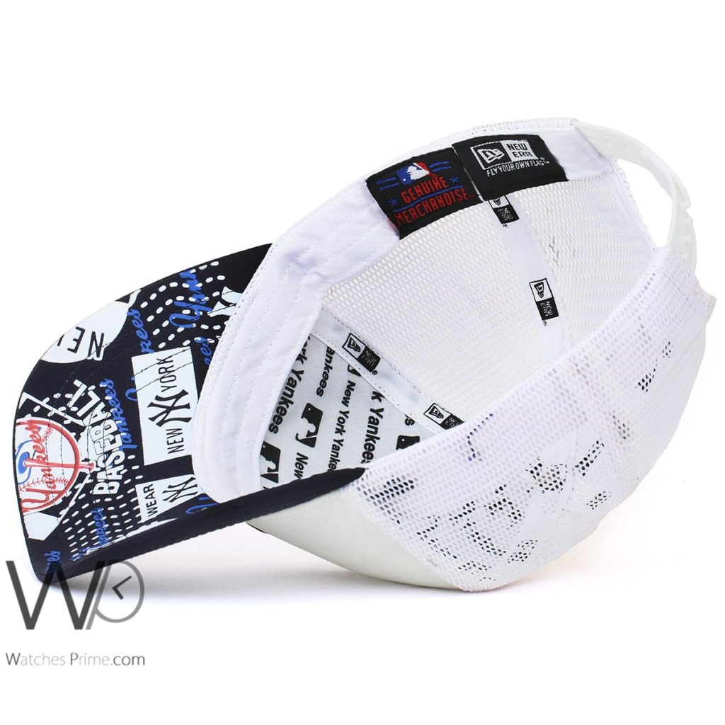 New York New Era NY Trucker Cap White Blue | Watches Prime