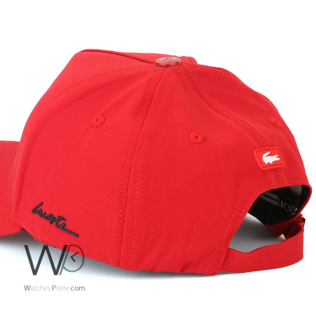 Lacoste Croc Baseball Cap Cotton Red | Watches Prime