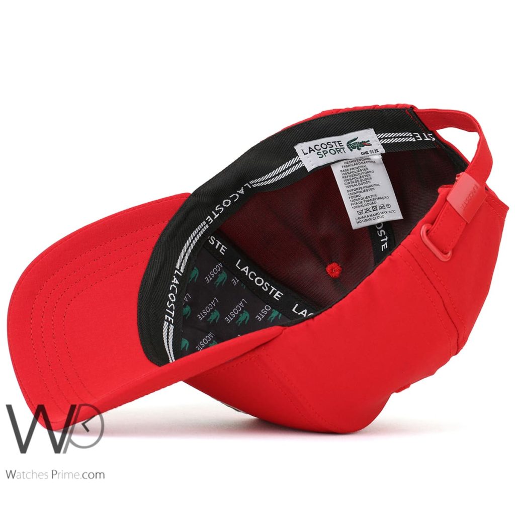 Lacoste Croc Baseball Cap Cotton Red | Watches Prime