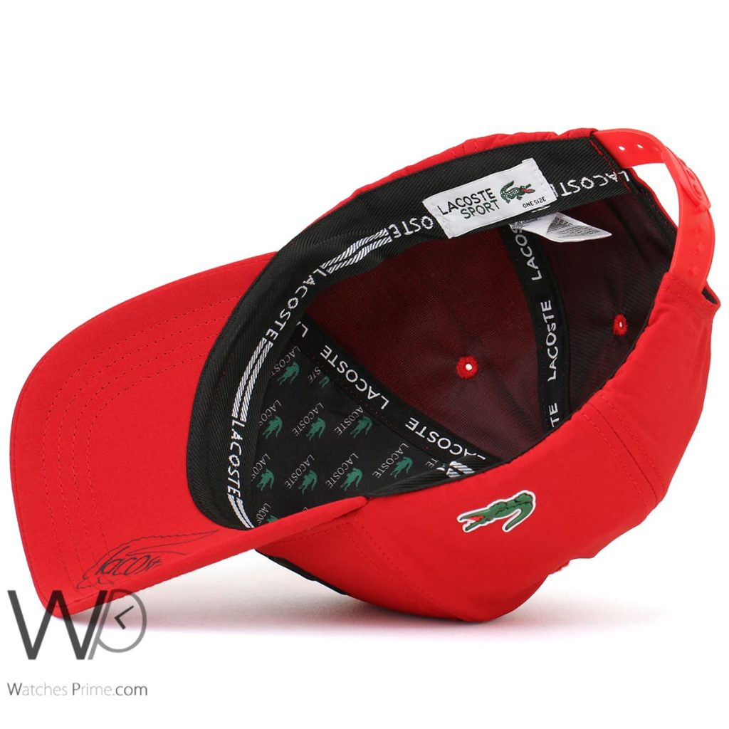 Lacoste Sport Croc Red Baseball Cap | Watches Prime