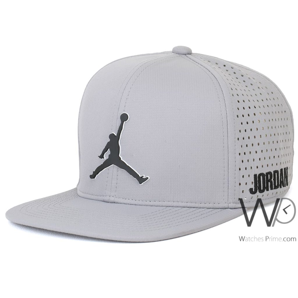 Jordan Snapback Flat Grey Baseball Cap | Watches Prime