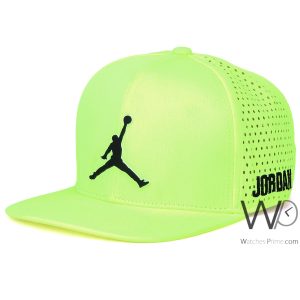 Snapback jordan flat cap hyper green reflective cotton hip hop hat