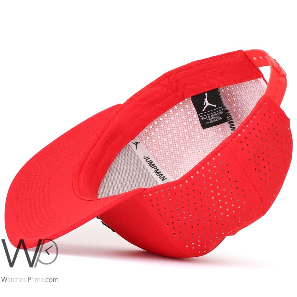 Jordan Snapback Flat Red Baseball Cap | Watches Prime