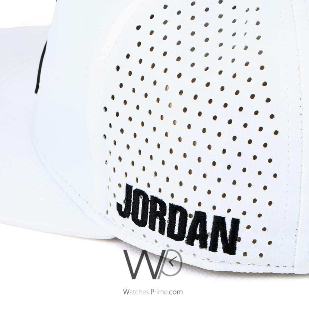 Jordan Snapback Flat White Baseball Cap | Watches Prime