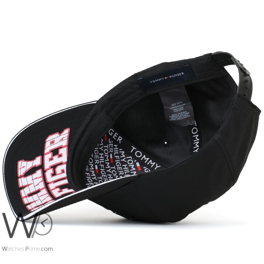 Tommy Hilfiger 85 Black Cotton Baseball Cap | Watches Prime