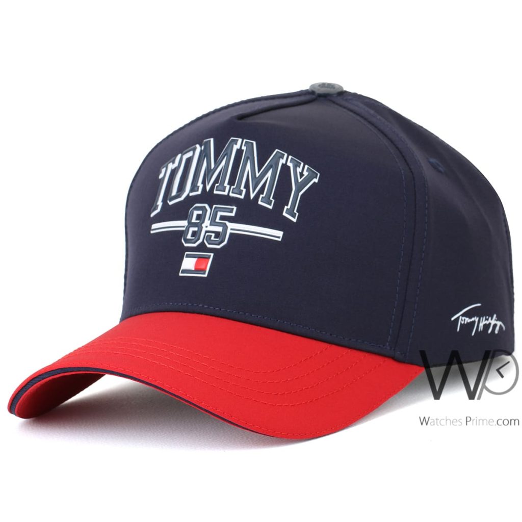 Tommy Hilfiger 85 Navy Blue Red Baseball Cap | Watches Prime