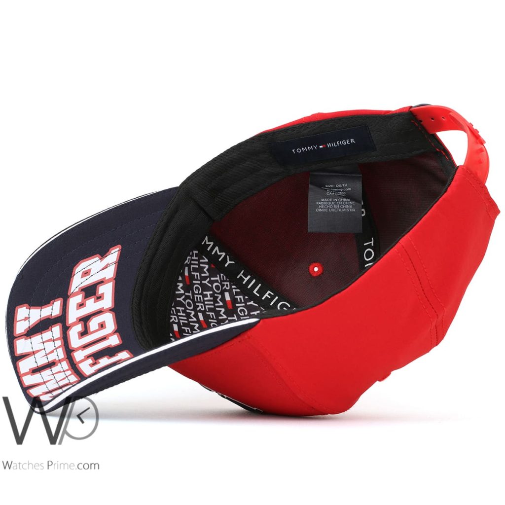 Tommy Hilfiger 85 Red Navy Blue Baseball Cap | Watches Prime