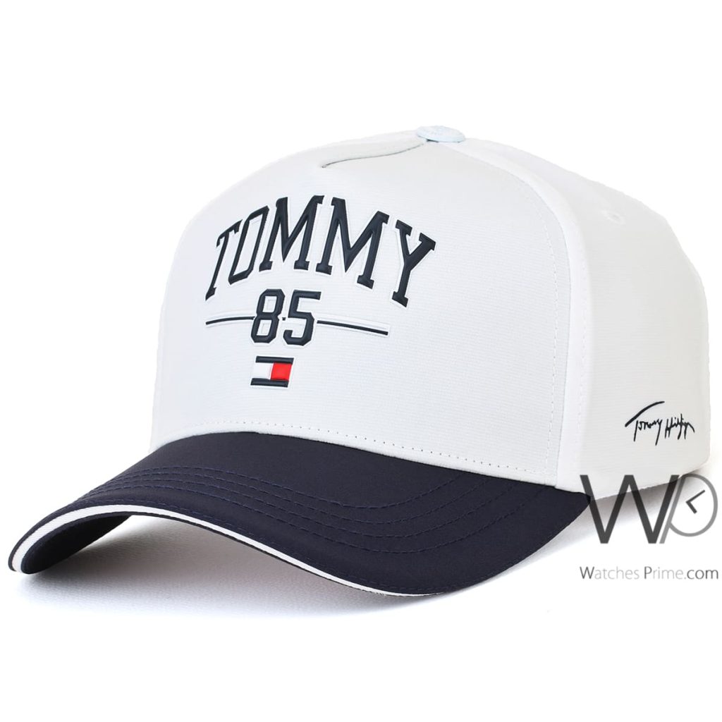 Tommy Hilfiger 85 White Blue Baseball Cap | Watches Prime