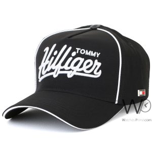Tommy hilfiger baseball cap black cotton hat