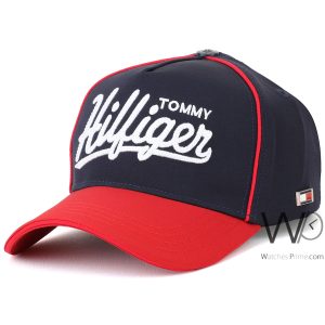Tommy hilfiger baseball cap blue red cotton hat