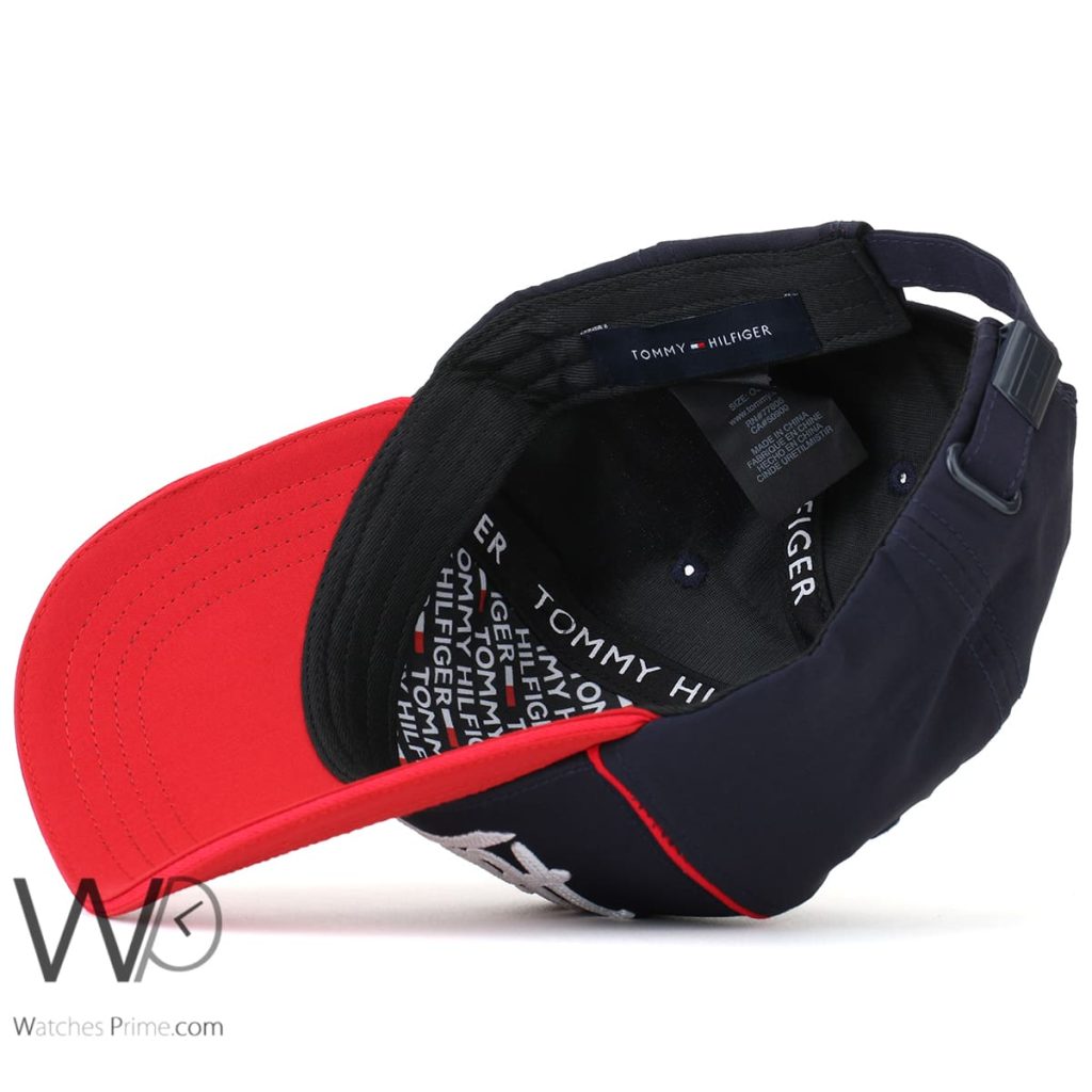 Tommy Hilfiger Navy Blue Red Baseball Cap | Watches Prime