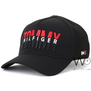 Tommy hilfiger black baseball cotton cap mcmlxxxv hat