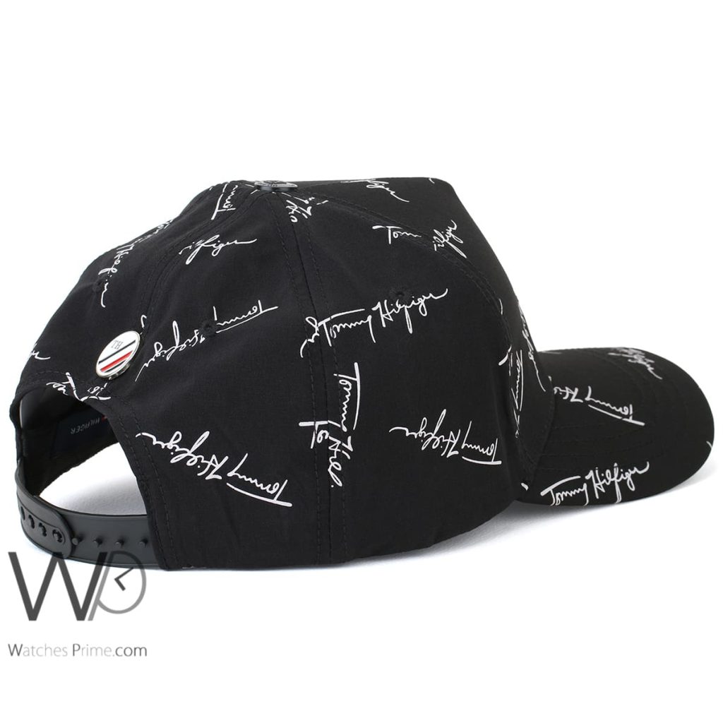 Tommy Hilfiger patterned Black Baseball Cap | Watches Prime