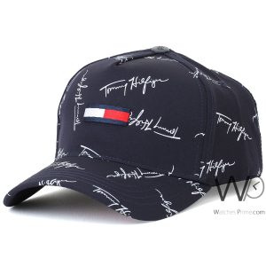 Tommy hilfiger navy blue baseball cotton cap patterned hat