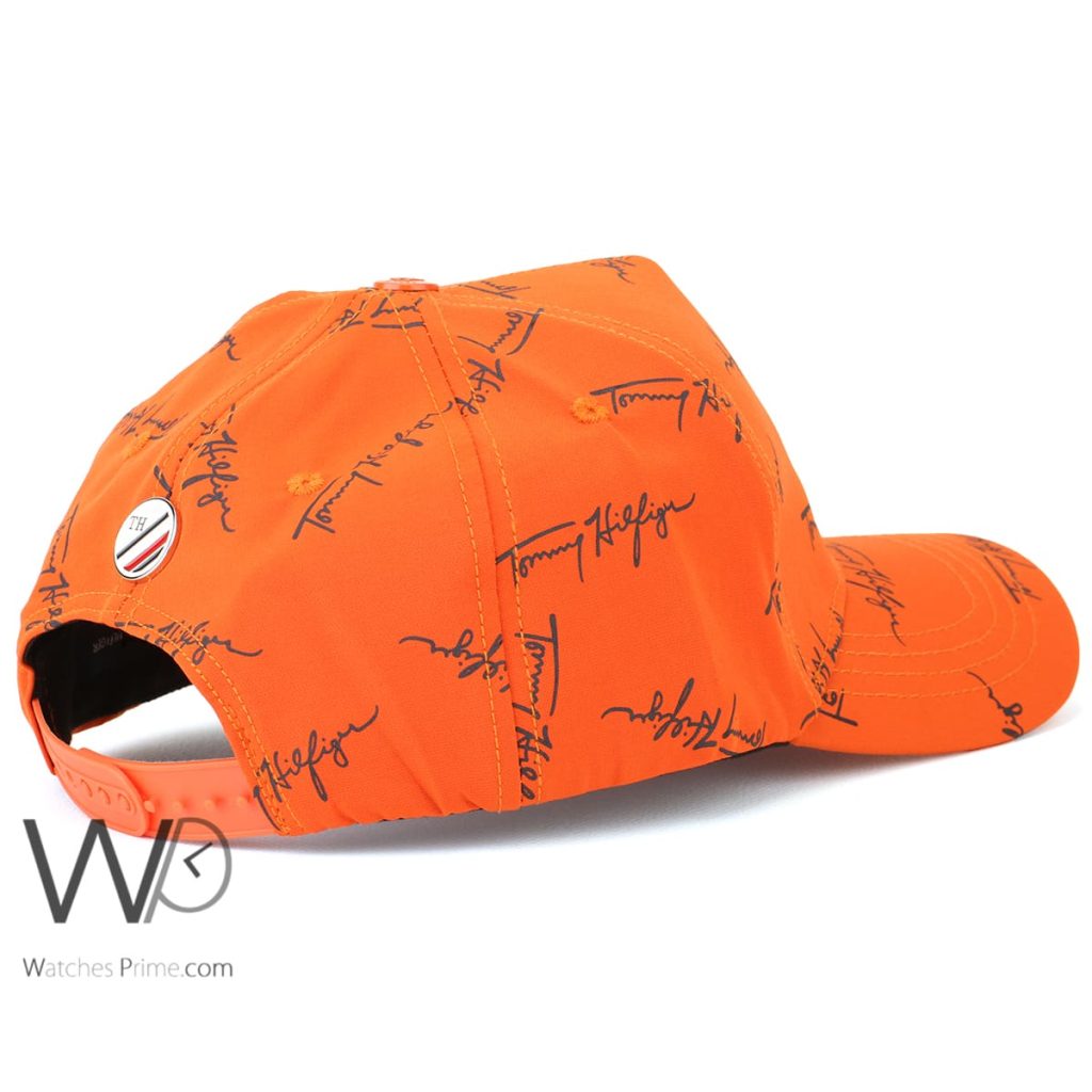 Tommy Hilfiger patterned Orange Baseball Cap | Watches Prime