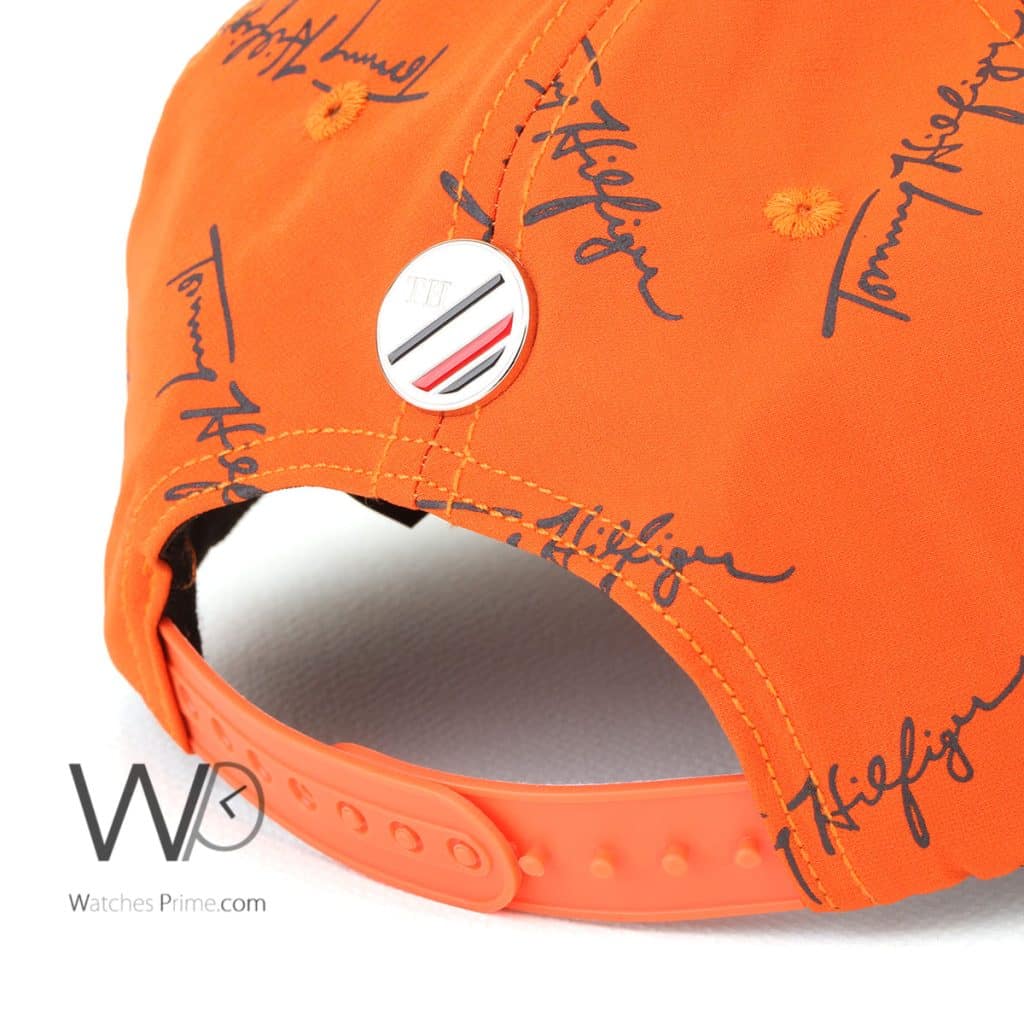 Tommy Hilfiger patterned Orange Baseball Cap | Watches Prime