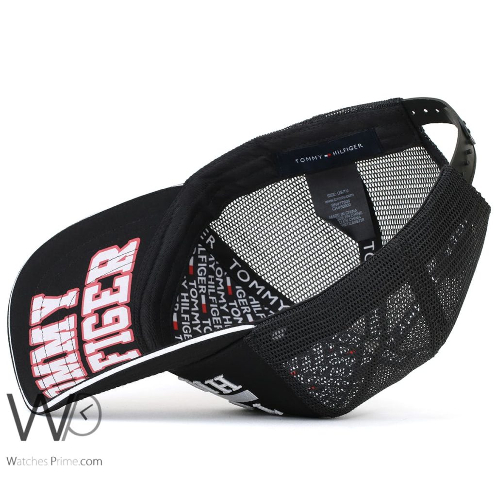 Tommy Hilfiger Black trucker Net Cap | Watches Prime