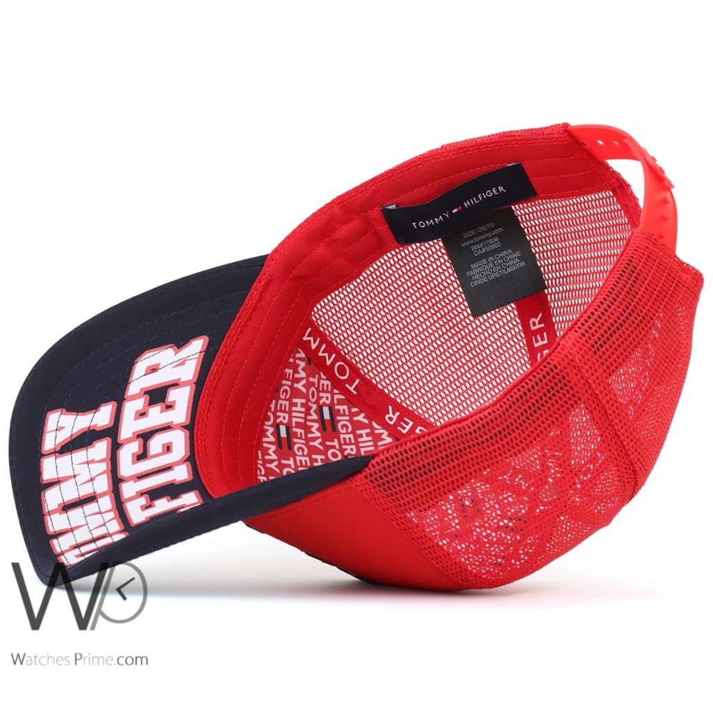 Tommy Hilfiger mcmlxxxv Red trucker Cap | Watches Prime