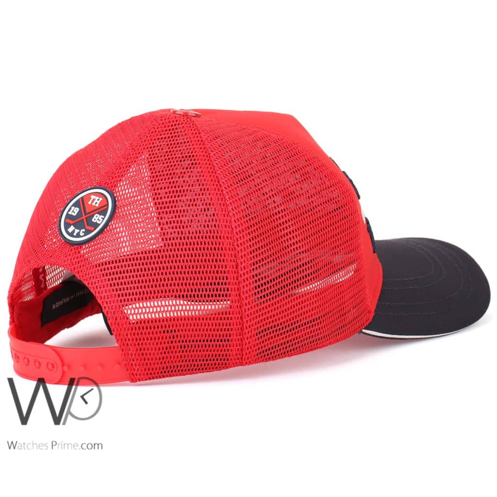 Tommy Hilfiger Red Blue trucker Net Cap | Watches Prime