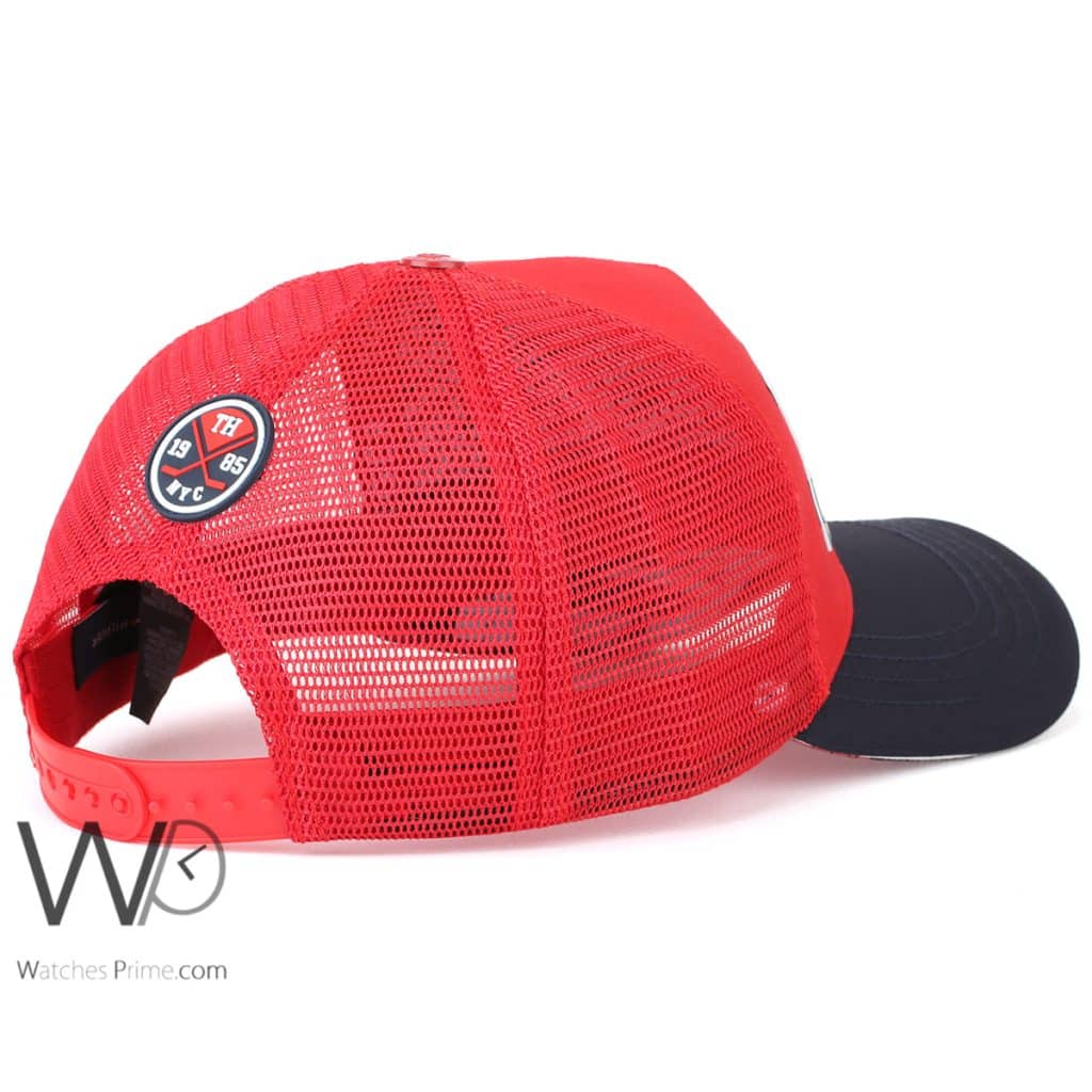 Tommy Hilfiger Red Blue trucker Net Cap | Watches Prime