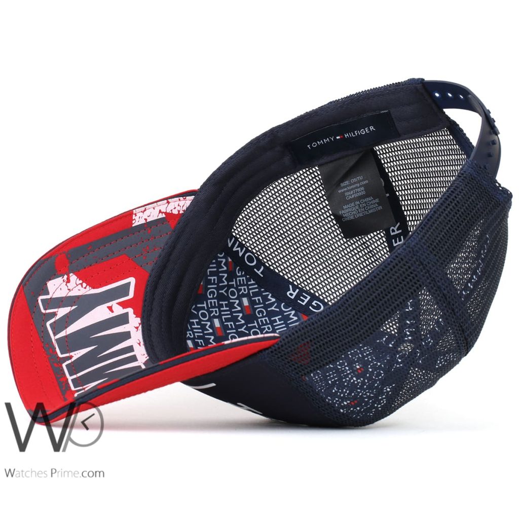Tommy Hilfiger 1985 Blue Red trucker Net Cap | Watches Prime