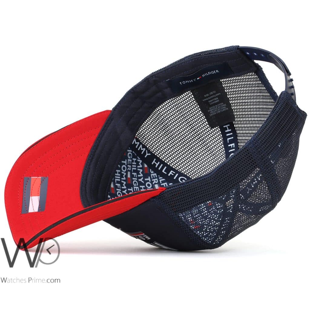 Tommy Hilfiger TH Red Blue Trucker Cap | Watches Prime