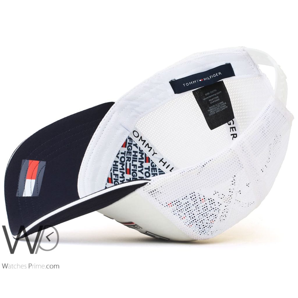 Tommy Hilfiger TH White Blue Trucker Cap | Watches Prime