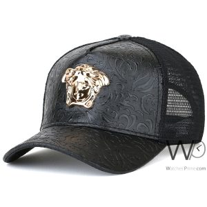 كاب-ماركة-فيرزاتشى-جلد-trucker-اسود-رجالى