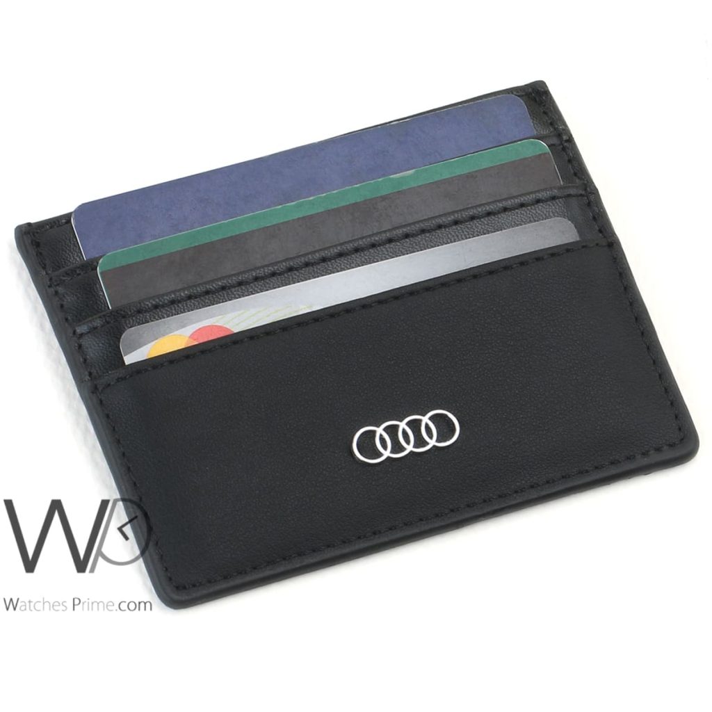محفظة كروت رجالية جلد اودي Audi اسود | واتشز برايم