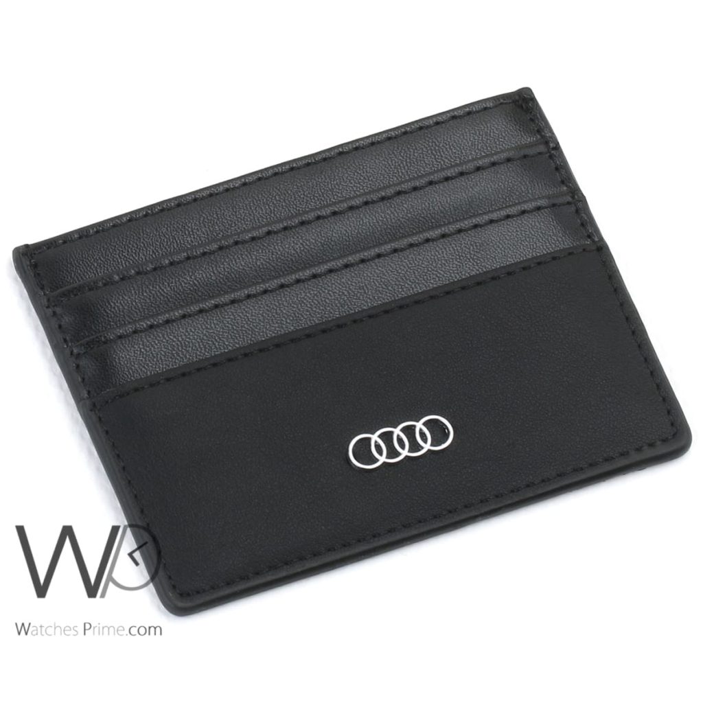 محفظة كروت رجالية جلد اودي Audi اسود | واتشز برايم