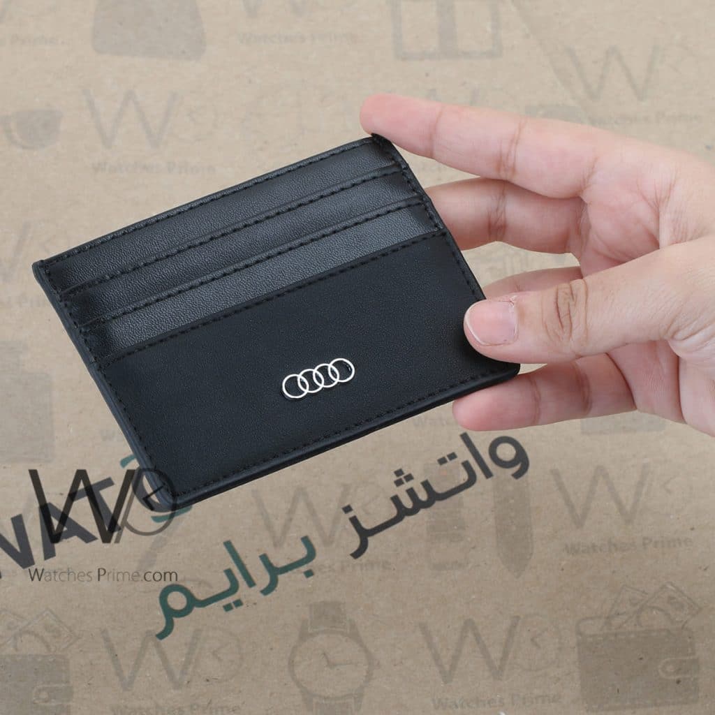 محفظة كروت رجالية جلد اودي Audi اسود | واتشز برايم