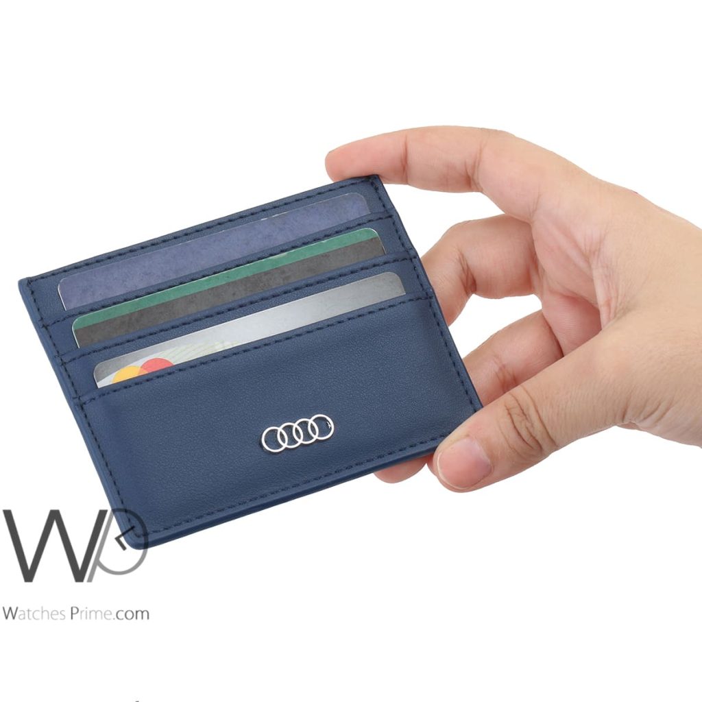 Audi Card Holder Wallet For Men Blue | Watches Prime