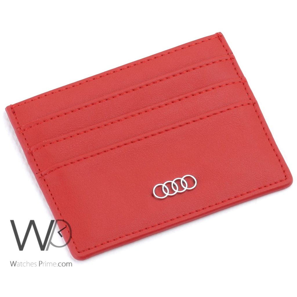 محفظة كروت رجالية جلد اودي Audi احمر | واتشز برايم