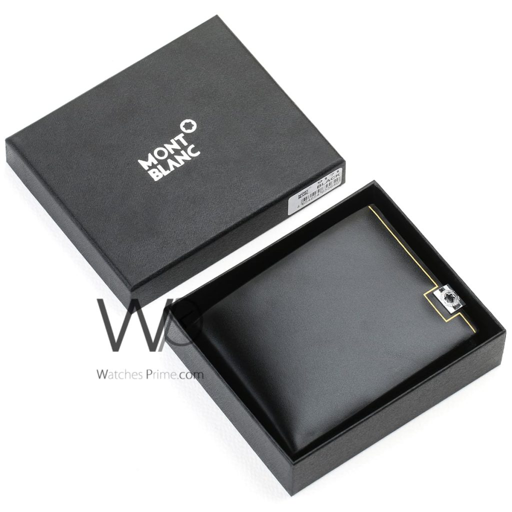 Mont blanc Wallet Black Leather For Men | Watches Prime