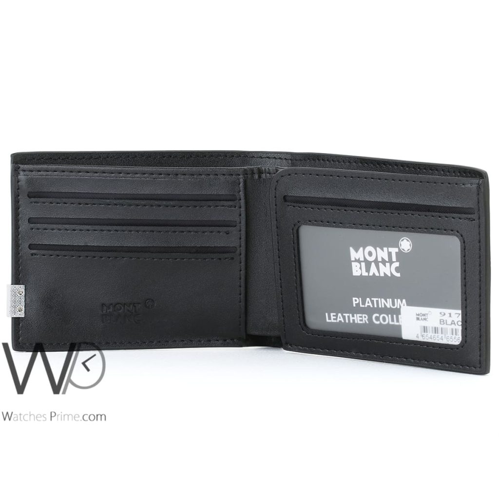 Mont blanc Wallet Black Leather For Men | Watches Prime