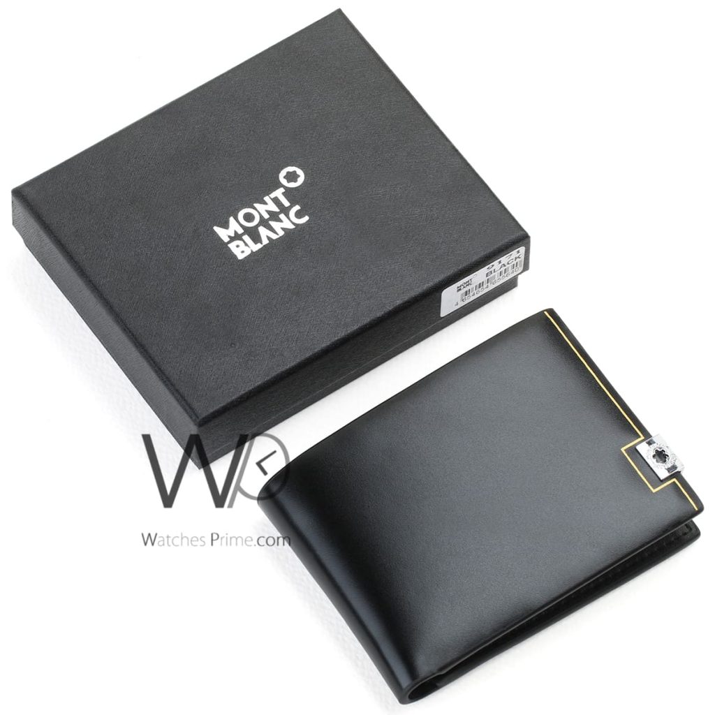 Mont blanc Wallet Black Leather For Men | Watches Prime