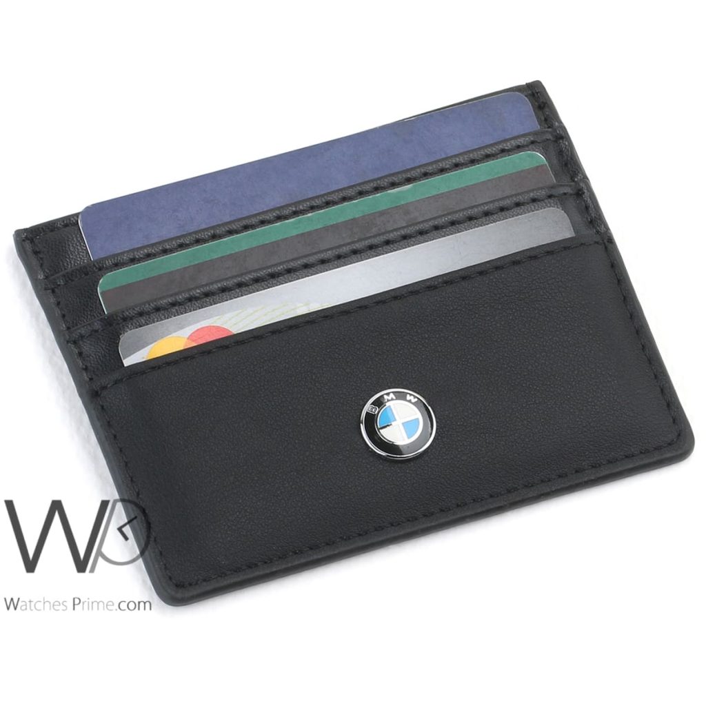 محفظة كروت رجالية جلد بي ام دبليو BMW اسود | واتشز برايم